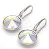 Arete Colgante 02.239.0001.4 Rodio Laminado, con Swarovski Elements Aurore Boreale, Pulido, Rodinado
