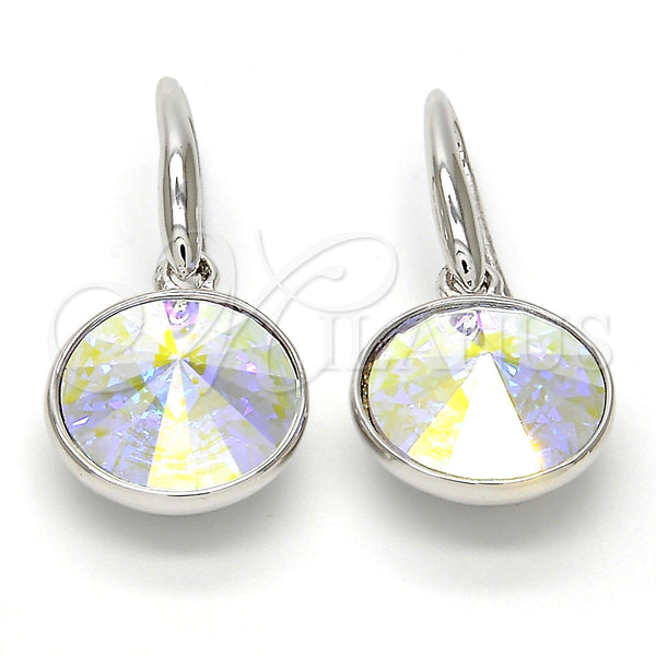 Arete Colgante 02.239.0001.4 Rodio Laminado, con Swarovski Elements Aurore Boreale, Pulido, Rodinado