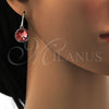 Arete Colgante 02.239.0001.8 Rodio Laminado, con Swarovski Elements Rose Peach, Pulido, Rodinado