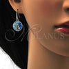 Arete Colgante 02.239.0001.9 Rodio Laminado, con Swarovski Elements Aquamarine, Pulido, Rodinado
