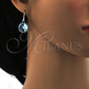 Arete Colgante 02.239.0001.9 Rodio Laminado, con Swarovski Elements Aquamarine, Pulido, Rodinado