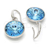 Arete Colgante 02.239.0001.9 Rodio Laminado, con Swarovski Elements Aquamarine, Pulido, Rodinado