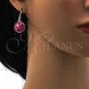 Arete Colgante 02.239.0001.10 Rodio Laminado, con Swarovski Elements Rose, Pulido, Rodinado