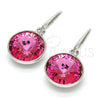 Arete Colgante 02.239.0001.10 Rodio Laminado, con Swarovski Elements Rose, Pulido, Rodinado