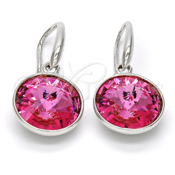 Arete Colgante 02.239.0001.10 Rodio Laminado, con Swarovski Elements Rose, Pulido, Rodinado