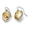 Arete Colgante 02.239.0003.9 Rodio Laminado, Diseño de Corazón, con Swarovski Elements Light Silk, Pulido, Rodinado