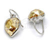 Arete Colgante 02.239.0003.9 Rodio Laminado, Diseño de Corazón, con Swarovski Elements Light Silk, Pulido, Rodinado