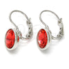 Arete Gancho Frances 02.239.0007.7 Rodio Laminado, con Swarovski Elements Padparadscha, Pulido, Rodinado