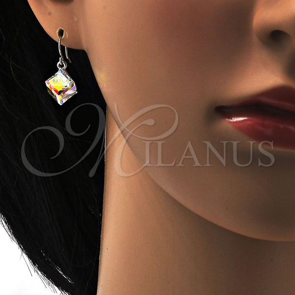 Arete Colgante 02.239.0002.1 Rodio Laminado, con Swarovski Elements White Platina, Pulido, Rodinado