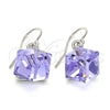 Arete Colgante 02.239.0002.2 Rodio Laminado, con Amethyst Swarovski Elements, Pulido, Rodinado