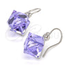 Arete Colgante 02.239.0002.2 Rodio Laminado, con Amethyst Swarovski Elements, Pulido, Rodinado