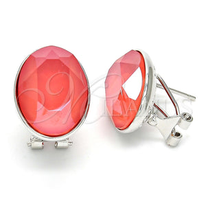 Arete Dormilona 02.239.0015.2 Rodio Laminado, con Swarovski Elements Padparadscha, Pulido, Rodinado