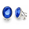 Arete Dormilona 02.239.0015.4 Oro Laminado Blanco, con Swarovski Elements Bermuda Blue, Pulido, Rodinado