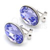 Arete Dormilona 02.239.0015.5 Oro Laminado Blanco, con Swarovski Elements Provence Lavander, Pulido, Rodinado