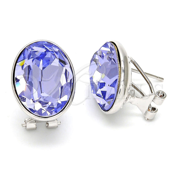 Arete Dormilona 02.239.0015.5 Rodio Laminado, con Swarovski Elements Provence Lavander, Pulido, Rodinado