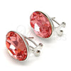 Arete Dormilona 02.239.0015.6 Oro Laminado Blanco, con Swarovski Elements Rose Peach, Pulido, Rodinado