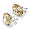 Arete Dormilona 02.239.0015.9 Oro Laminado Blanco, con Swarovski Elements Light Silk, Pulido, Rodinado