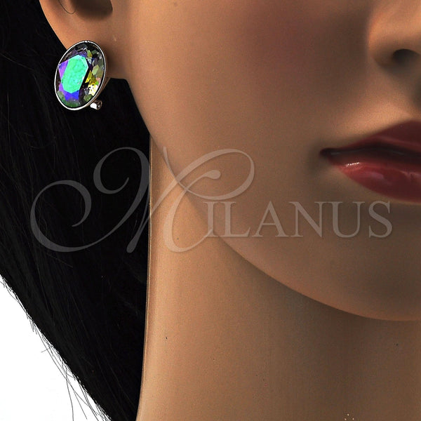 Arete Dormilona 02.239.0015.10 Rodio Laminado, con Swarovski Elements Paradise Shine, Pulido, Rodinado