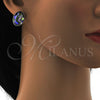 Arete Dormilona 02.239.0015.10 Rodio Laminado, con Swarovski Elements Paradise Shine, Pulido, Rodinado