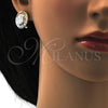 Arete Dormilona 02.239.0015.11 Rodio Laminado, con Swarovski Elements White Platina, Pulido, Rodinado