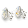 Arete Dormilona 02.239.0015.11 Rodio Laminado, con Swarovski Elements White Platina, Pulido, Rodinado