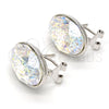 Arete Dormilona 02.239.0015.11 Rodio Laminado, con Swarovski Elements White Platina, Pulido, Rodinado