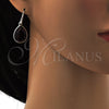 Arete Colgante 02.239.0016.5 Rodio Laminado, Diseño de Gota, con Swarovski Elements Amethyst, Pulido, Rodinado
