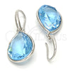 Arete Colgante 02.239.0016.6 Rodio Laminado, Diseño de Gota, con Swarovski Elements Aquamarine, Pulido, Rodinado