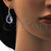 Arete Colgante 02.239.0016.7 Rodio Laminado, Diseño de Gota, con Swarovski Elements Provence Lavander, Pulido, Rodinado