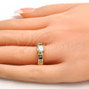 Anillo Multi Piedra 01.99.0048.07 Oro Laminado, con Blanca and Negro Zirconia Cubica, Pulido, Tono Dorado (Size 7)
