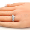 Anillo Multi Piedra 5.164.021.1.09.GT Tono Dorado, con Blanca Zirconia Cubica, Pulido, Rodinado (Size 9)