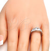 Anillo Multi Piedra 5.164.021.1.09.GT Tono Dorado, con Blanca Zirconia Cubica, Pulido, Rodinado (Size 9)