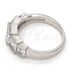 Anillo Multi Piedra 5.164.021.1.09.GT Tono Dorado, con Blanca Zirconia Cubica, Pulido, Rodinado (Size 9)