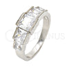 Anillo Multi Piedra 5.164.021.1.09.GT Tono Dorado, con Blanca Zirconia Cubica, Pulido, Rodinado (Size 9)