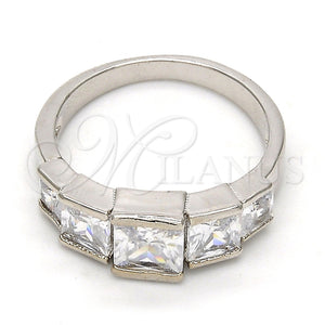 Anillo Multi Piedra 5.164.021.1.09.GT Tono Dorado, con Blanca Zirconia Cubica, Pulido, Rodinado (Size 9)