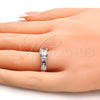 Anillo Multi Piedra 01.99.0048.1.09 Rodio Laminado, con Zirconia Cubica Blanca y Negro, Pulido, Rodinado (Tamaño 9)