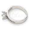 Anillo Multi Piedra 01.99.0049.1.09 Rodio Laminado, con Zirconia Cubica Blanca, Pulido, Rodinado (Tamaño 9)