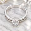 Anillo Multi Piedra 01.99.0049.1.09 Oro Laminado Blanco, con Zirconia Cubica Blanca, Pulido, Rodinado (Tamaño 9)