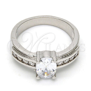 Anillo Multi Piedra 5.164.016.1.09.GT Tono Dorado, con Blanca Zirconia Cubica, Pulido, Rodinado (Size 9)