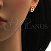 Arete Dormilona 02.63.2558 Oro Laminado, Diseño de Puff Mariner, Pulido, Tono Dorado