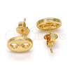 Arete Dormilona 02.63.2558 Oro Laminado, Diseño de Puff Mariner, Pulido, Tono Dorado