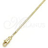 Gargantilla Basica 04.99.0014.18 Oro Laminado, Diseño de Mariner, Pulido, Tono Dorado (0.80 Gauge, 02 MM Thickness, 18 Inches Length)