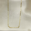 Gargantilla Basica 04.99.0014.18 Oro Laminado, Diseño de Mariner, Pulido, Tono Dorado (0.80 Gauge, 02 MM Thickness, 18 Inches Length)