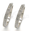Argolla Mediana 02.255.0001.40 Acero Inoxidable, con Blanca Cristal, Pulido, Tono Plateado
