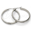 Argolla Mediana 02.255.0001.40 Acero Inoxidable, con Blanca Cristal, Pulido, Tono Plateado