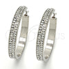 Argolla Mediana 02.255.0001.35 Acero Inoxidable, con Blanca Cristal, Pulido, Tono Plateado