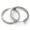 Argolla Mediana 02.255.0001.35 Acero Inoxidable, con Blanca Cristal, Pulido, Tono Plateado