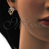 Argolla Huggie 02.196.0063.15 Oro Laminado, con Blanca Zirconia Cubica, Pulido, Tono Dorado