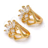 Argolla Huggie 02.196.0063.15 Oro Laminado, con Blanca Zirconia Cubica, Pulido, Tono Dorado