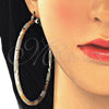 Argolla Extra Grande 02.170.0125.80 Oro Laminado, Diseño de Hueco, Mate, Tono Dorado
